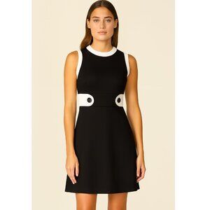 Perceptions Black and White Sheath Dress